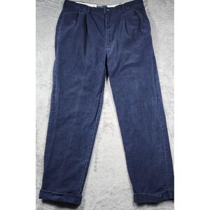 Polo Ralph Lauren Pants Mens 36x32 Blue Corduroy Hammond Relaxed Fit (Tag 38x32)